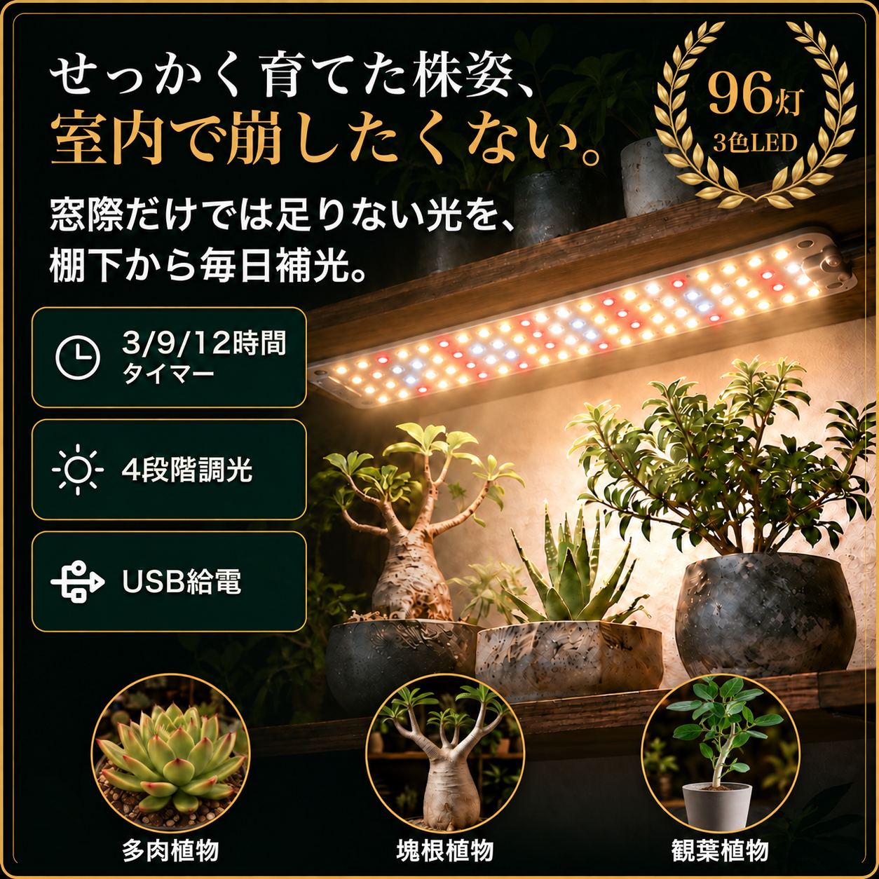iGrex LED植物育成ライトの商品紹介画像